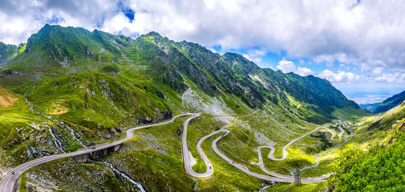 Transfagarasan  vista panoramica di giorno