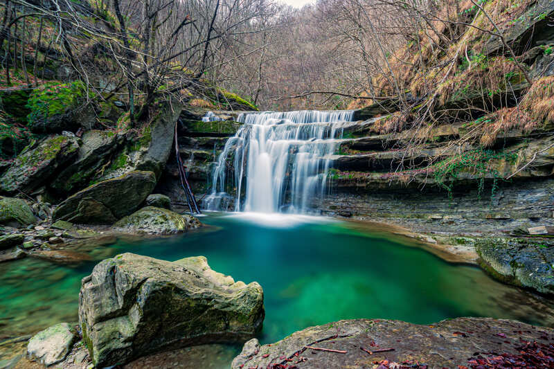 cascata dell’Acquacheta nel Parco Nazionale delle Foreste Casentinesi
